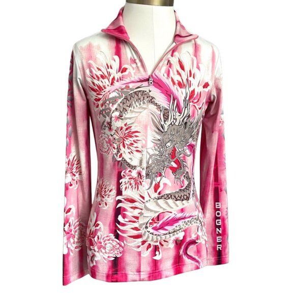 Bogner Pink Dragon Quarter Zip Long Sleeve Base Layer - Small - Picture 1 of 11